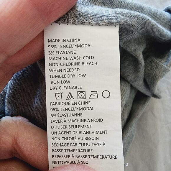 prAna Janey‎ Foundation Tencel Modal Short Sleeve Heather Gray Dress size M - Picture 6 of 7